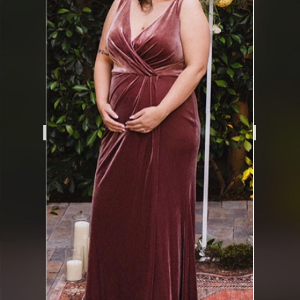 Revelry- Blair Velvet - Dusty Rose in size 14